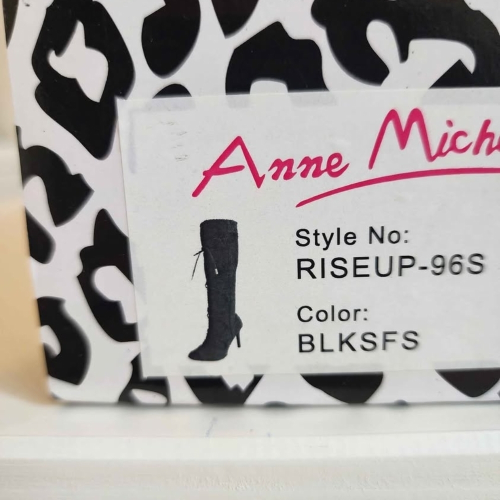 Anne Michelle Black Knee-High Boots